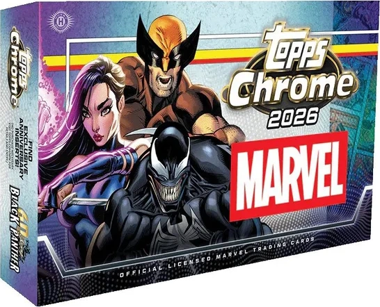 Topps 2026 Topps Chrome Marvel Comics Hobby Box Engels