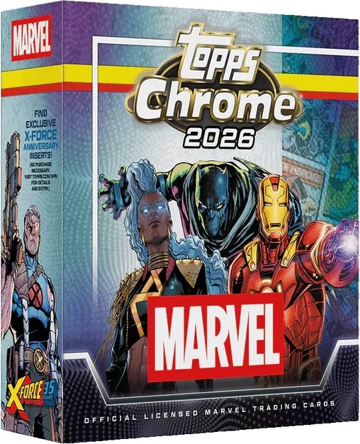 Topps 2026 Chrome Marvel Comics Mega Box Engels