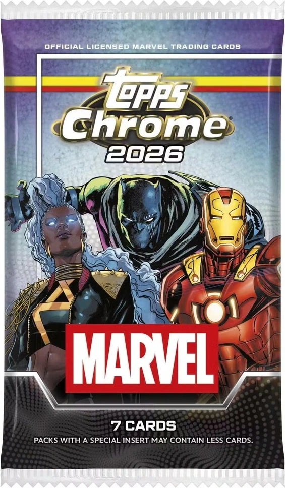Topps 2026 Chrome Marvel Comics – Mega boosterpack Engels