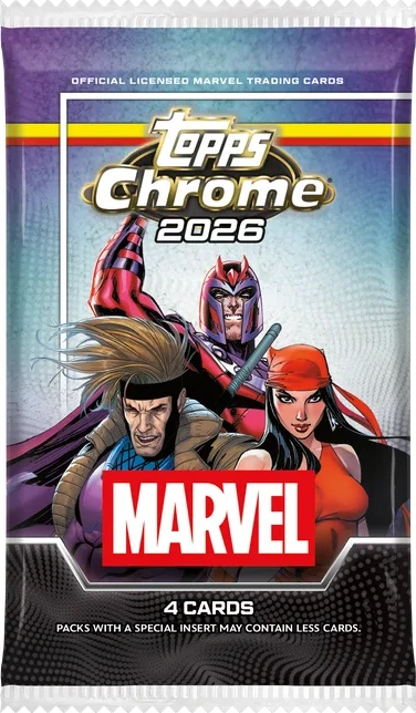 Topps 2026 Chrome Marvel Comics – Value boosterpack Engels