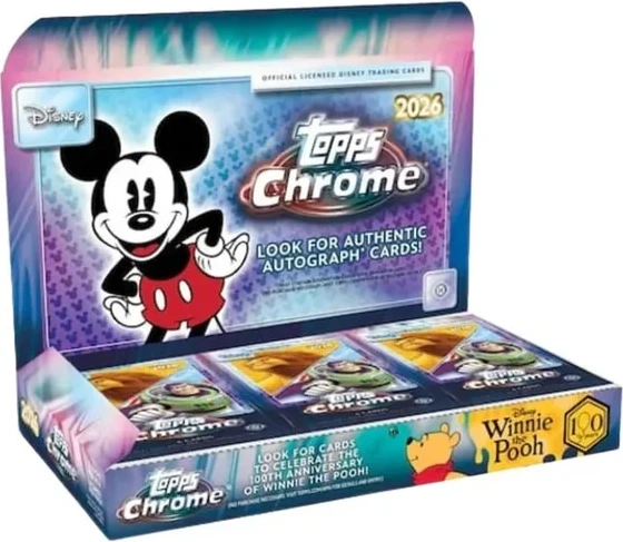 Topps Chrome 2026 Disney Hobby Box Engels